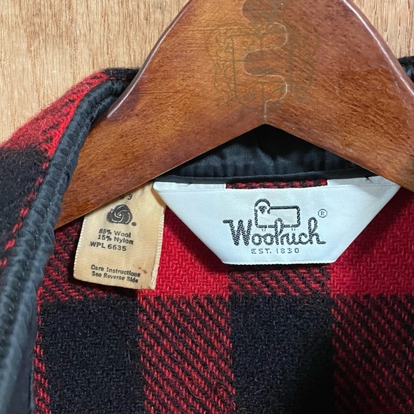 Vintage Woolrich Red Buffalo Plaid Wool Shirt Jacket - Picture 5 of 5